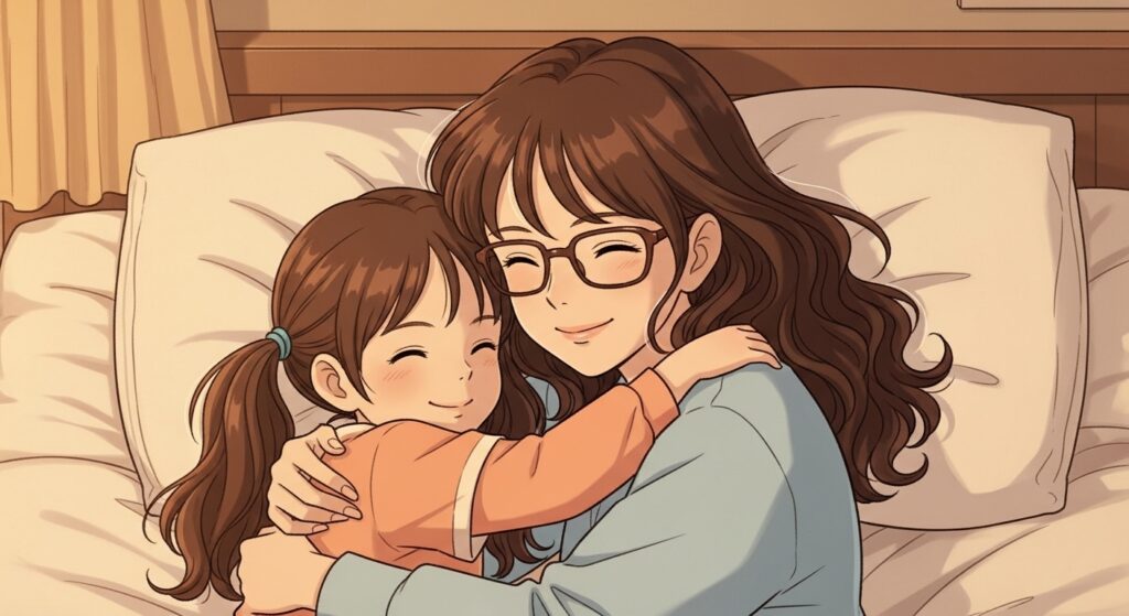 ママと子どもがぎゅーっと抱きしめる