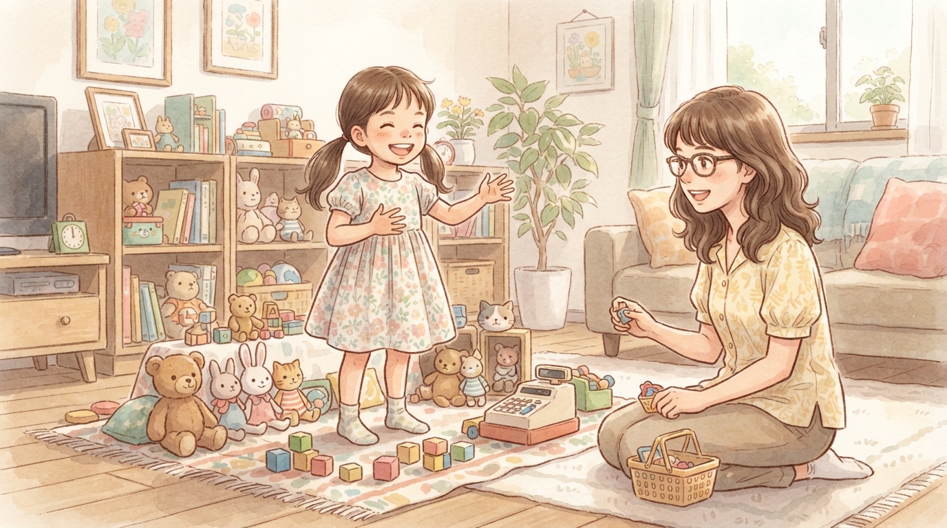 親子でお店屋さんごっこ