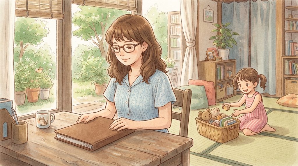 子どもは片付け、大人は本を閉じた